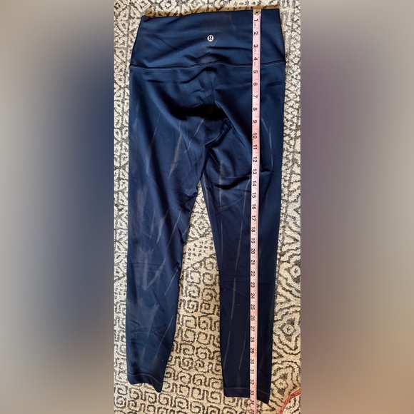 Lululemon Wunder Train High Rise Blue Leggings Soft Flexible Design-Size 6 - Picture 8 of 9